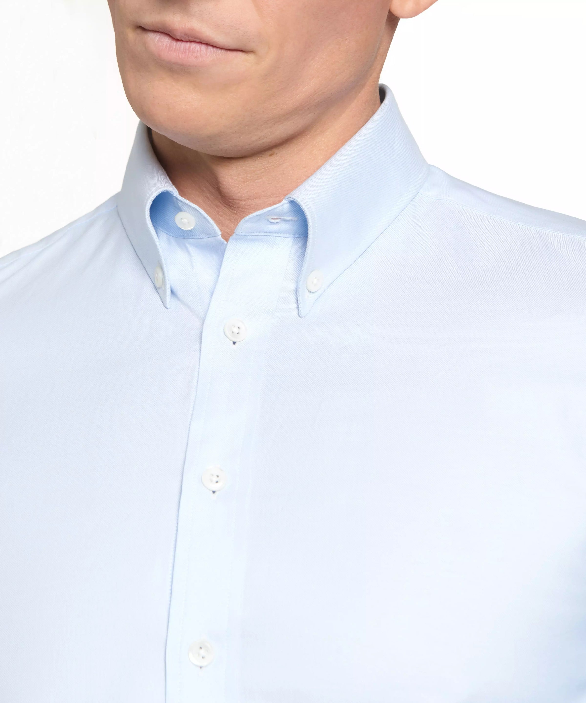 Pale Blue Tailored Fit Smart Casual Button Down Weekend Oxford Shirt