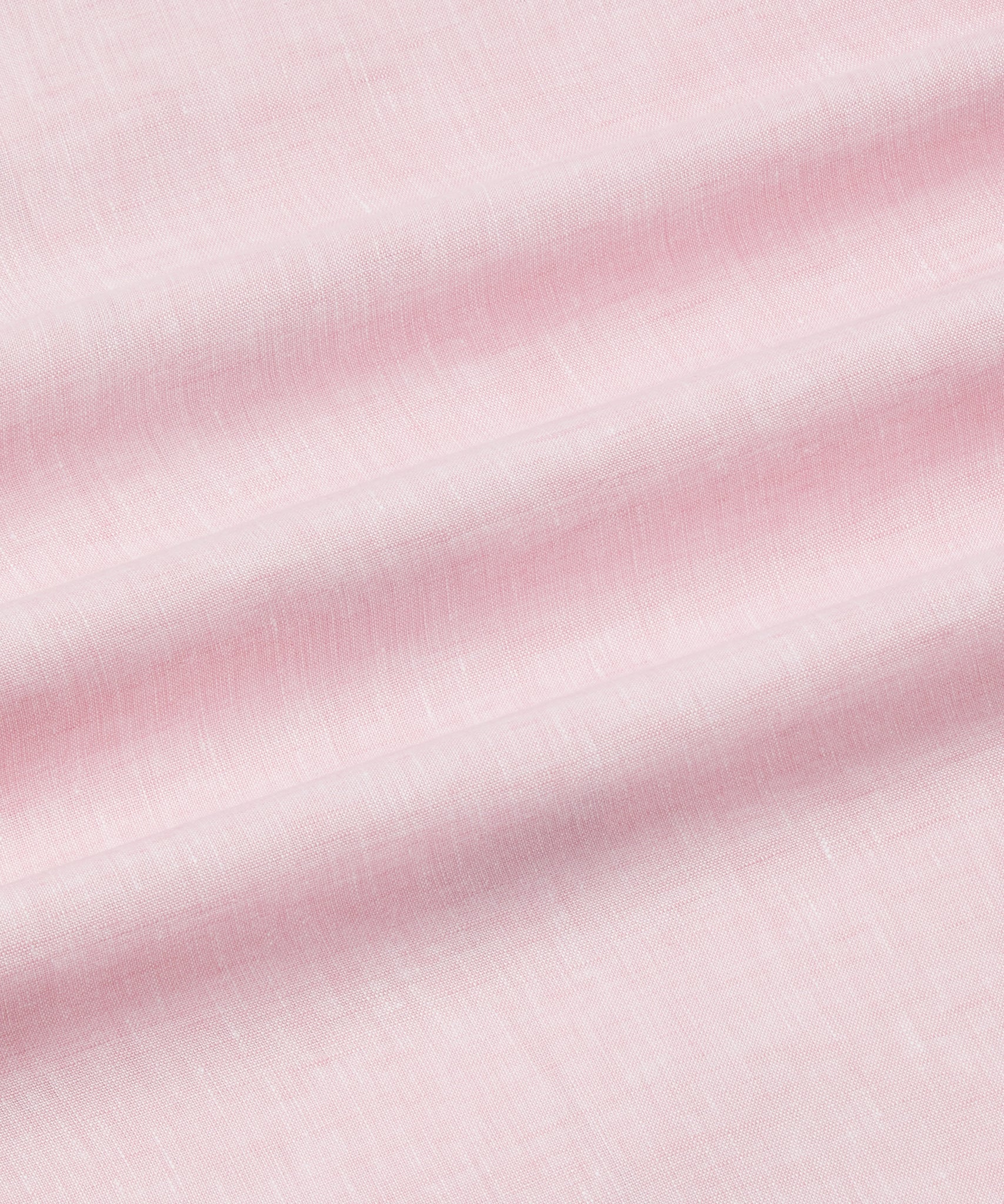 Pale Pink Tailored Fit Essential Linen Smart Casual Shirt